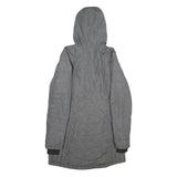 CHAMPION Womens Grey Jacket S Polyester Hooded Zip Long Sleeve Quilted Warm