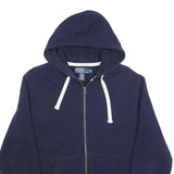 POLO RALPH LAUREN Mens Navy Blue Cotton Full Zip Hoodie M Casual Sweatshirt