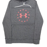 UNDER ARMOUR Mens Grey Hoodie S Cotton Blend Pullover Sportswear