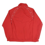 NIKE Mens Red Basketball Sports Zip Jacket M Polyester Blend Plain Lightweight