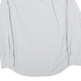 HUGO BOSS Mens White & Black Checked Shirt M Cotton Blend Classic Formal