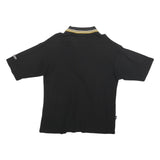 FILA Mens Black & Yellow Short Sleeve Polo Shirt XL Cotton Blend Classic Sporty