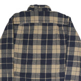 RIDGECUT Mens Beige & Blue Check Shirt M Button-Down Casual Cotton Blend