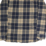 RIDGECUT Mens Beige & Blue Check Shirt M Button-Down Casual Cotton Blend