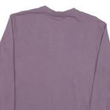 FILA Mens Purple Sweatshirt Crew Neck S Striped Cuffs Logo Patch