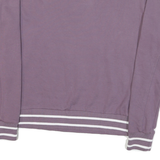 FILA Mens Purple Sweatshirt Crew Neck S Striped Cuffs Logo Patch