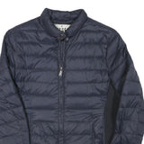 DIESEL Womens Navy Blue Jacket S Polyester Blend Puffer Zip Up Lightweight