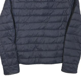 DIESEL Womens Navy Blue Jacket S Polyester Blend Puffer Zip Up Lightweight