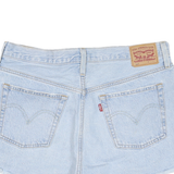 LEVI'S Womens Denim Blue Casual Shorts L W34 Frayed Hem