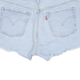 LEVI'S Womens Denim Blue Casual Shorts L W34 Frayed Hem