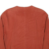 CLASSIC SET Womens Red Button Jacket L Polyester Blend Embroidered Floral