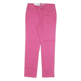 SEVEN7 Womens Regular Straight Pink Cotton Blend Jeans W28 L29 Stylish Comfort