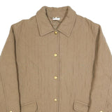 BOGNER Womens Beige Quilted Jacket L Button Closure Regular Fit Classic Style