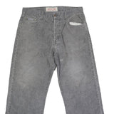 DICKIES Mens Cotton Blend Grey Regular Straight Trousers W34 L27 Workwear
