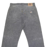DICKIES Mens Cotton Blend Grey Regular Straight Trousers W34 L27 Workwear