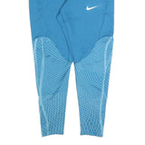 NIKE Womens Joggers Blue & Light Blue L W30 L30 Polyester Blend Slim Tapered