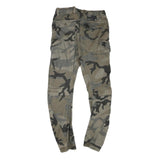 FSBN Mens Slim Cotton Blend Camouflage Slim Tapered Trousers W30 L29