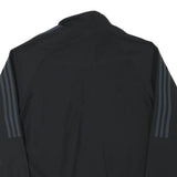 ADIDAS Mens Black Track Jacket S Polyester Blend Plain Zip Sportswear
