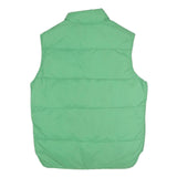 WOOLRICH Mens Green Button Jacket S Polyester Blend Plain Sleeveless Outdoor