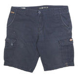 DICKIES Mens Navy Cargo Cotton Blend Shorts L W36 Work Casual Pockets
