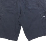 DICKIES Mens Navy Cargo Cotton Blend Shorts L W36 Work Casual Pockets