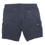 DICKIES Mens Navy Cargo Cotton Blend Shorts L W36 Work Casual Pockets