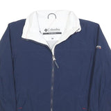 COLUMBIA Womens Navy Blue Jacket S Polyester Blend Zip Plain Outdoor Comfortable