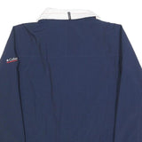 COLUMBIA Womens Navy Blue Jacket S Polyester Blend Zip Plain Outdoor Comfortable