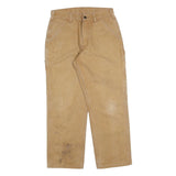CARHARTT Mens Jeans Beige Relaxed Straight Denim Fair W31 L30 Workwear Zip