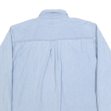 CARHARTT Mens Blue Denim Button-Down Collar Long Sleeve Shirt M Relaxed Fit