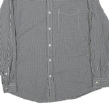 CHAPS Mens Black & White Check Shirt M Button-Down Collar Long Sleeve Casual