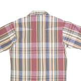 WRANGLER Mens Beige & Red Cotton Shirt L Classic Western Short Sleeve Casual
