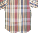 WRANGLER Mens Beige & Red Cotton Shirt L Classic Western Short Sleeve Casual