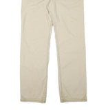 SCOTCH VINTAGE Mens Cotton Blend Beige Regular Fit Straight Leg Trousers W38 L33