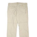 SCOTCH VINTAGE Mens Cotton Blend Beige Regular Fit Straight Leg Trousers W38 L33