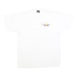 SCREEN STARS BEST Mens White T-Shirt L Short Sleeve Crew Neck Graphic Print