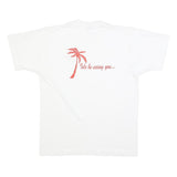 SCREEN STARS BEST Mens White T-Shirt L Short Sleeve Crew Neck Graphic Print