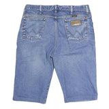 WRANGLER Mens Denim Blue Cotton Casual Shorts M W34 Relaxed Fit Stylish