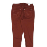 SEVEN7 Womens Slim Rust Brown Cotton Blend Slim Trousers W26 L28
