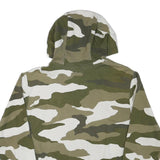NIKE Mens Green Camouflage Hoodie M Cotton Blend Pullover Hooded Sweater