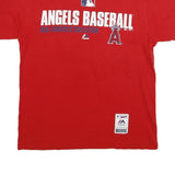 MAJESTIC Mens Red Angels Baseball Graphic T-Shirt M Short Sleeve Crew Neck