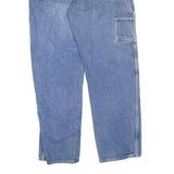 DICKIES Mens Jeans Blue Regular Straight Denim Light W38 L32 Workwear Zip