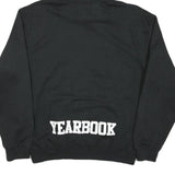 ADIDAS Mens Black Bulldog Graphic Pullover Hoodie S Yearbook Print