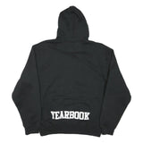 ADIDAS Mens Black Bulldog Graphic Pullover Hoodie S Yearbook Print