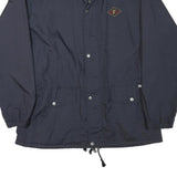 VCV Mens Navy Blue Jacket L Polyester Blend Plain Zip Relaxed Fit Casual