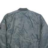 BARESI AIR FORCE Mens Blue Bomber Jacket XL Nylon Zip Pocketed Military Flight