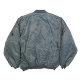 BARESI AIR FORCE Mens Blue Bomber Jacket XL Nylon Zip Pocketed Military Flight