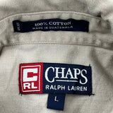 Chaps Ralph Lauren Shirt - Large Beige Cotton