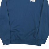 PUMA Mens Blue Cotton Blend Crew Neck Sweatshirt S Casual Sportswear