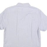 TED BAKER Mens White Shirt M Cotton Blend Short Sleeve Casual Summer